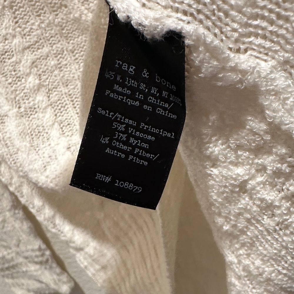 rag‎ & bone Ivory V-Neck Sweater - Picture 6 of 7